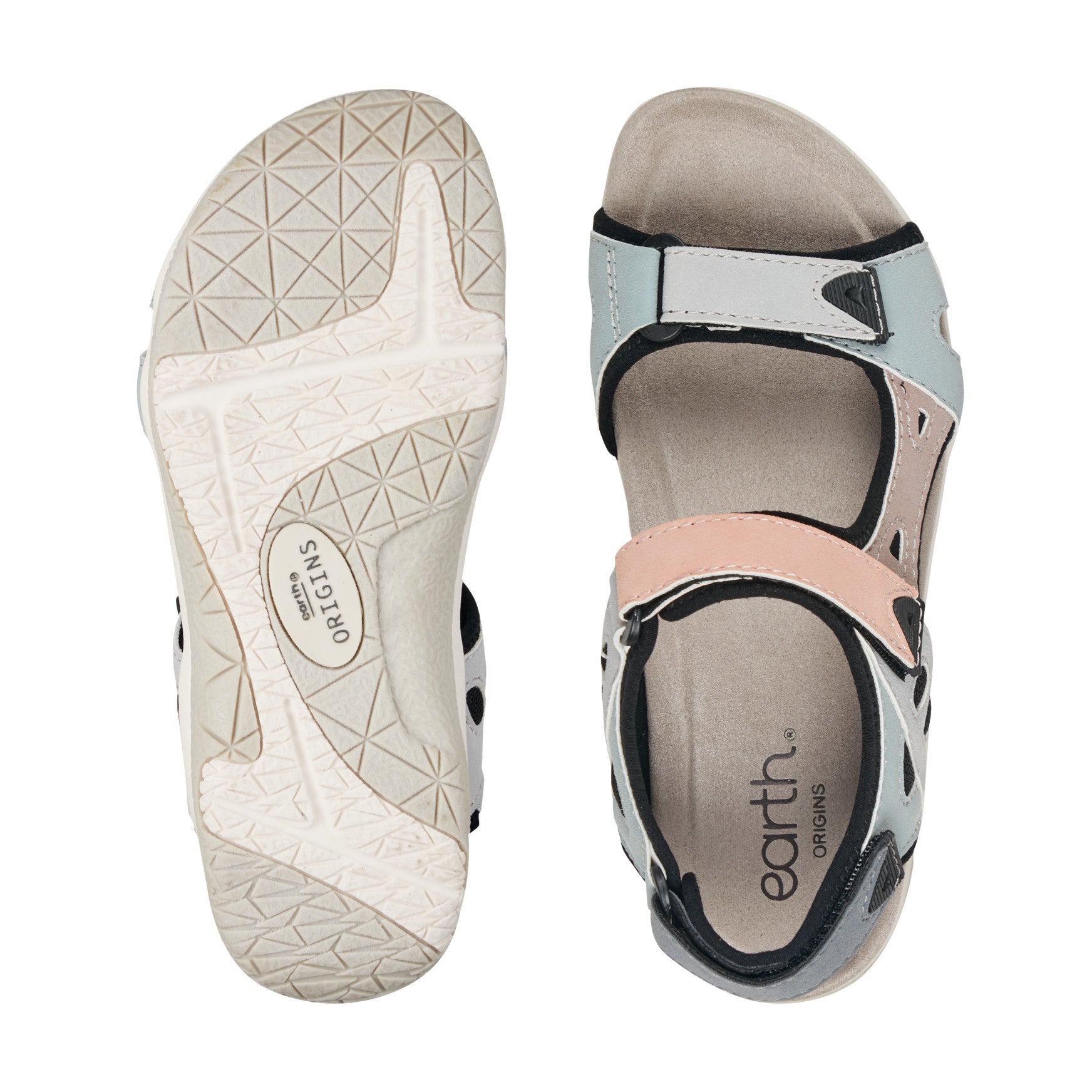 Earth Shoes Skylar Round Toe Lightweight Casual Flat Sandals