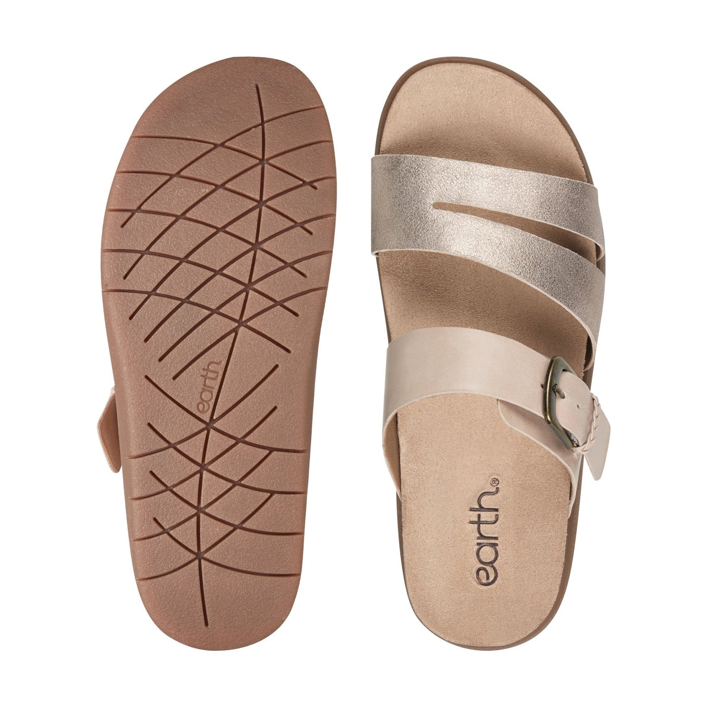 Earth Shoes Ayden Strappy Slip-on Sandals