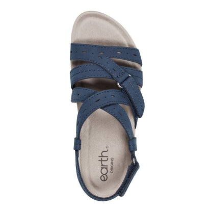 Earth Shoes Samsin Round Toe Strappy Casual Flat Sandals