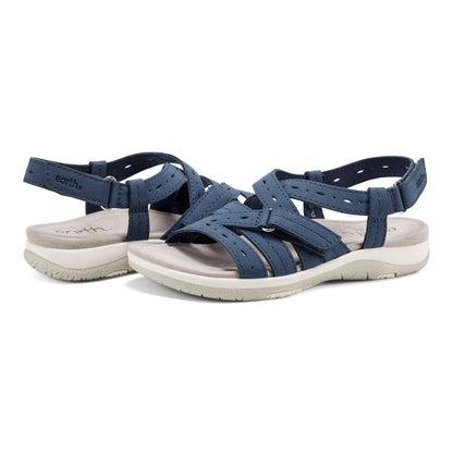 Earth Shoes Samsin Round Toe Strappy Casual Flat Sandals