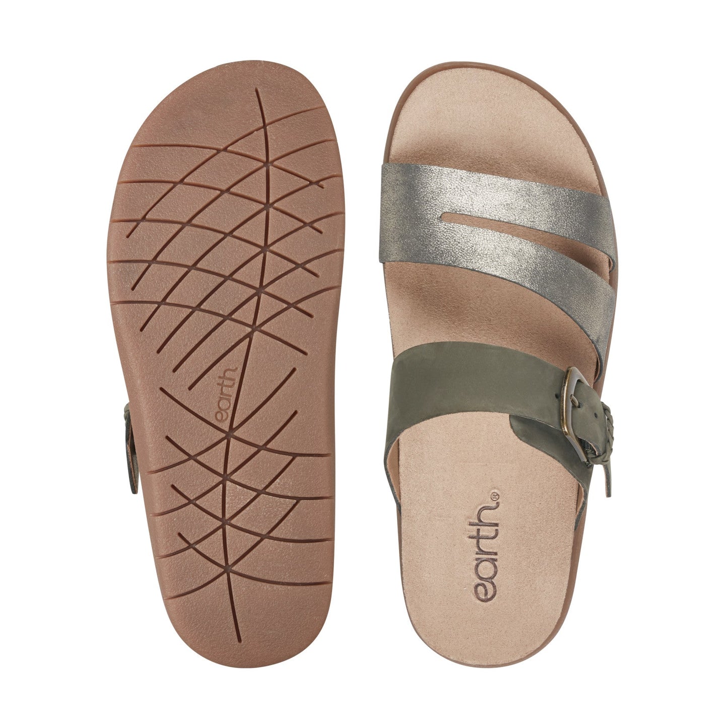 Earth Shoes Ayden Strappy Slip-on Sandals