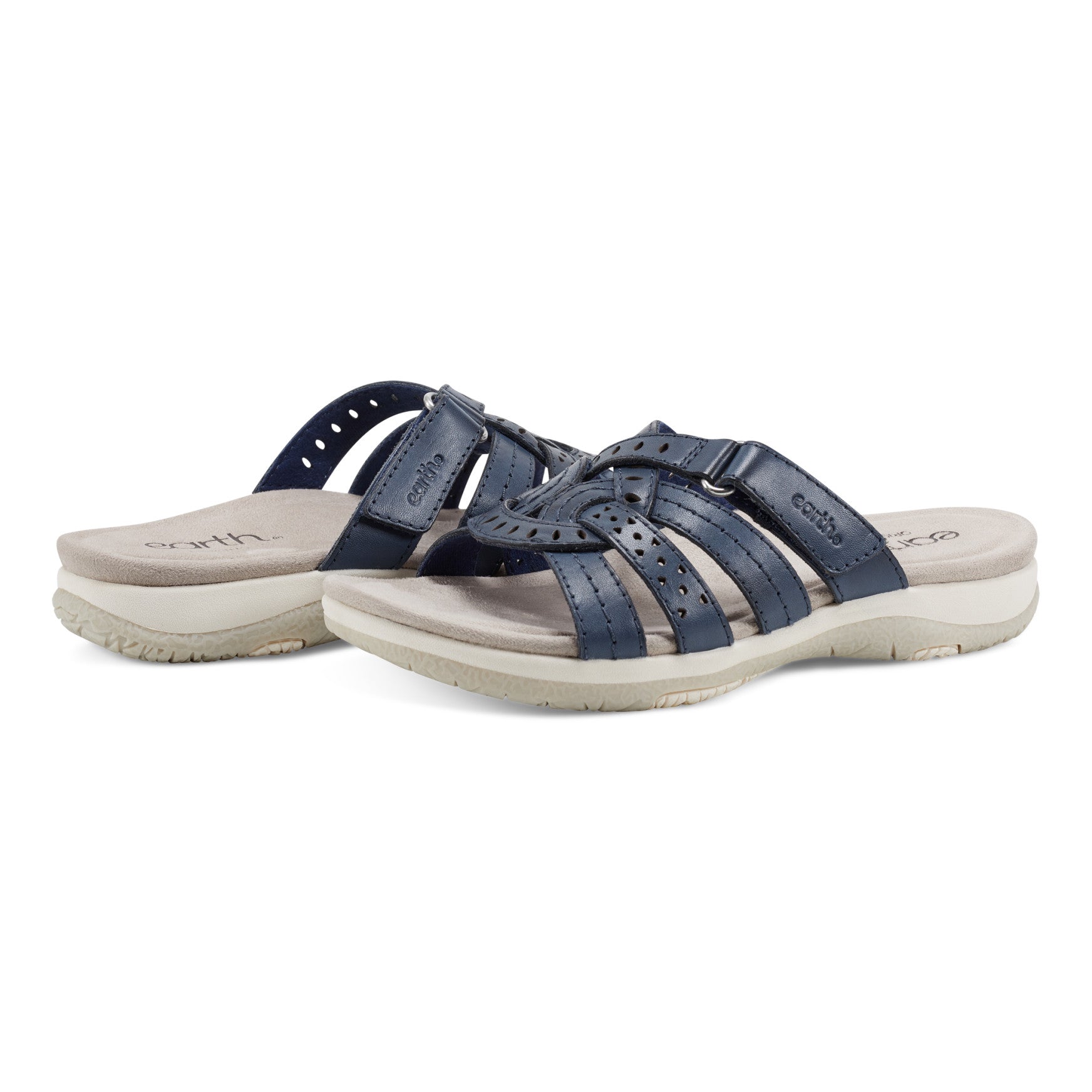 Earth Shoes Sassoni Strappy Casual Slip-On Flat Sandals
