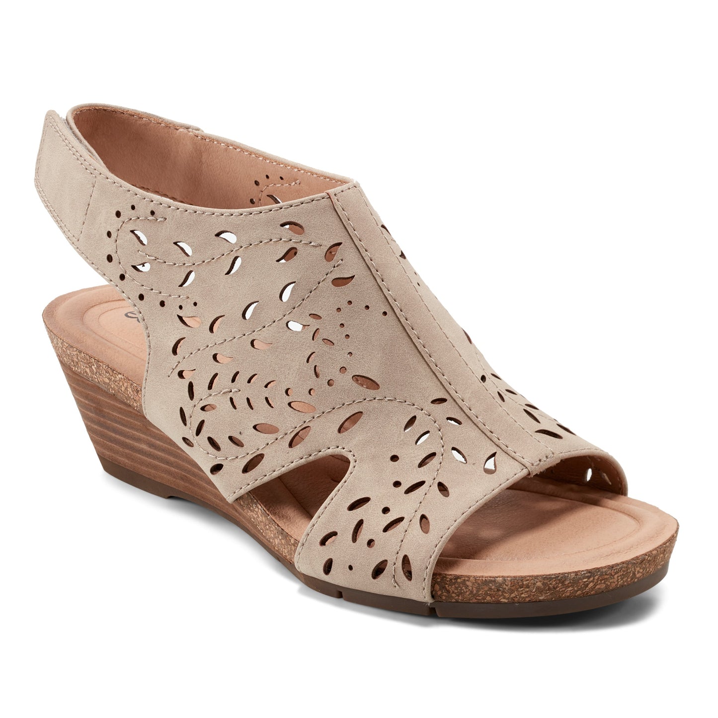 Earth Shoes Halin Round Toe Casual Slingback Wedge Sandals