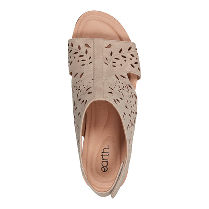 Earth Shoes Halin Round Toe Casual Slingback Wedge Sandals