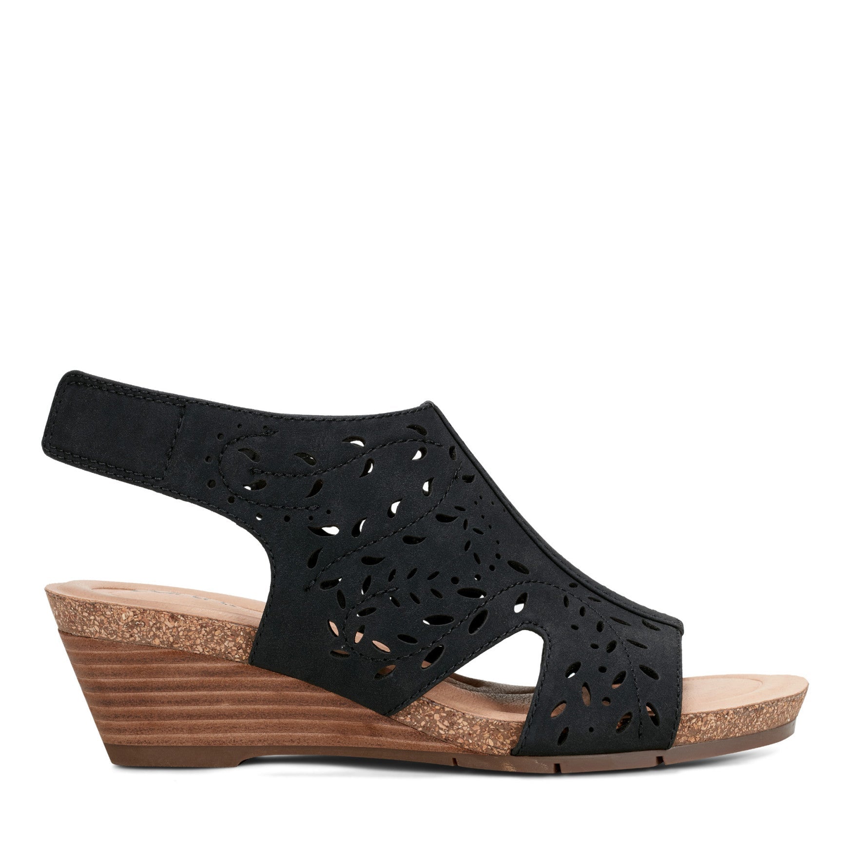 Earth Shoes Halin Round Toe Casual Slingback Wedge Sandals