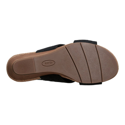 Earth Shoes Halin Round Toe Casual Slingback Wedge Sandals