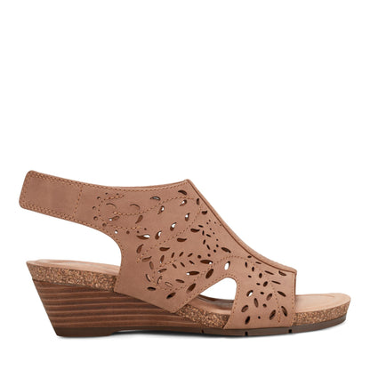 Earth Shoes Halin Round Toe Casual Slingback Wedge Sandals