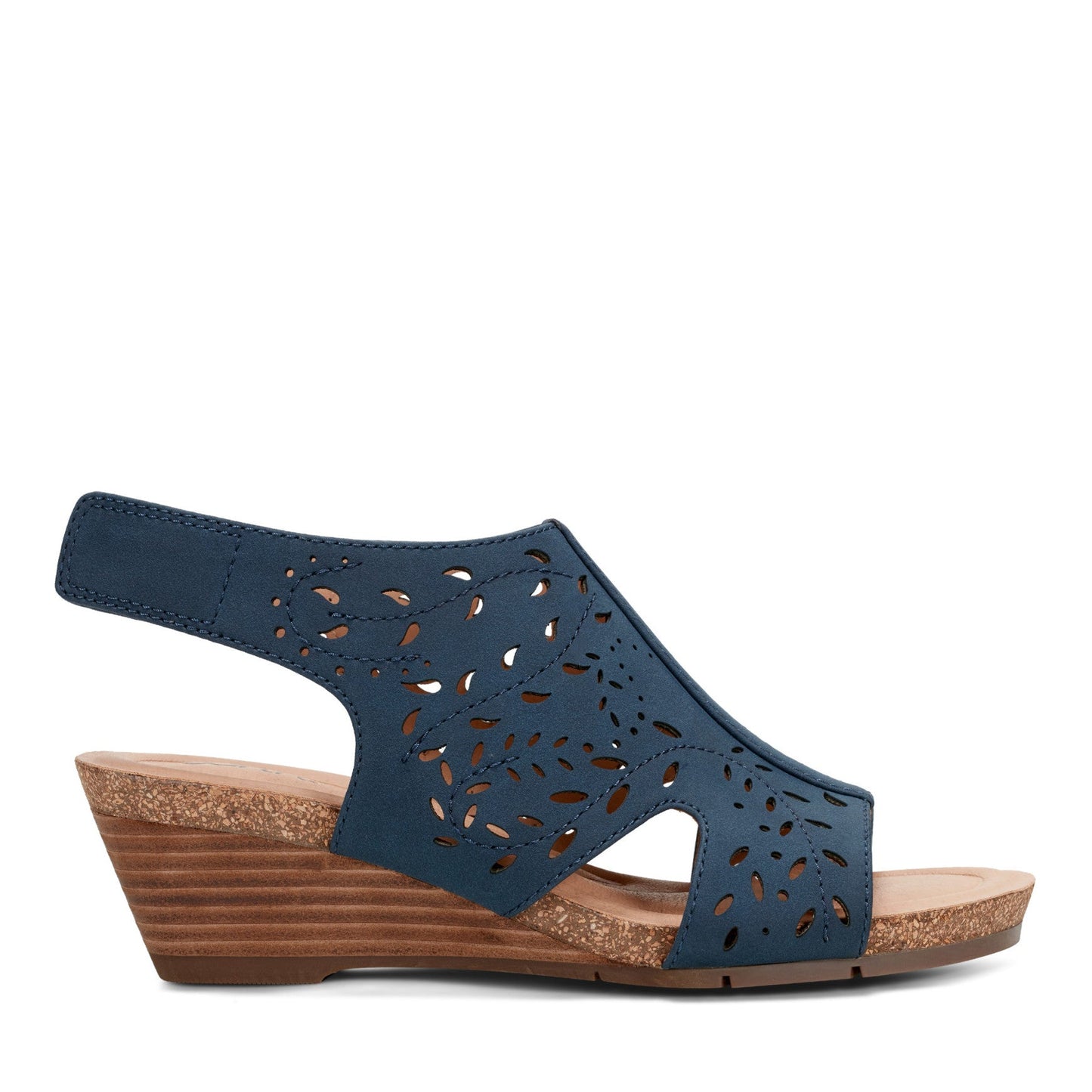 Earth Shoes Halin Round Toe Casual Slingback Wedge Sandals