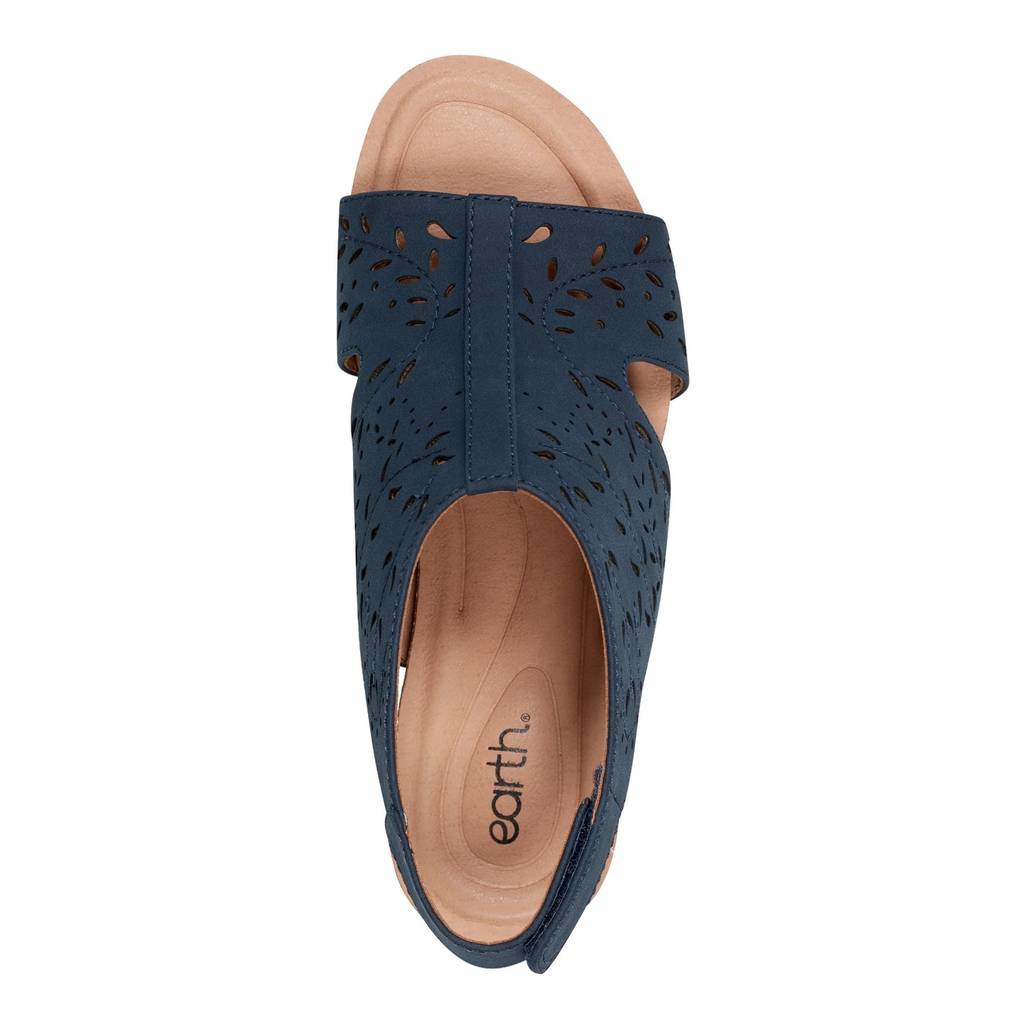 Earth Shoes Halin Round Toe Casual Slingback Wedge Sandals