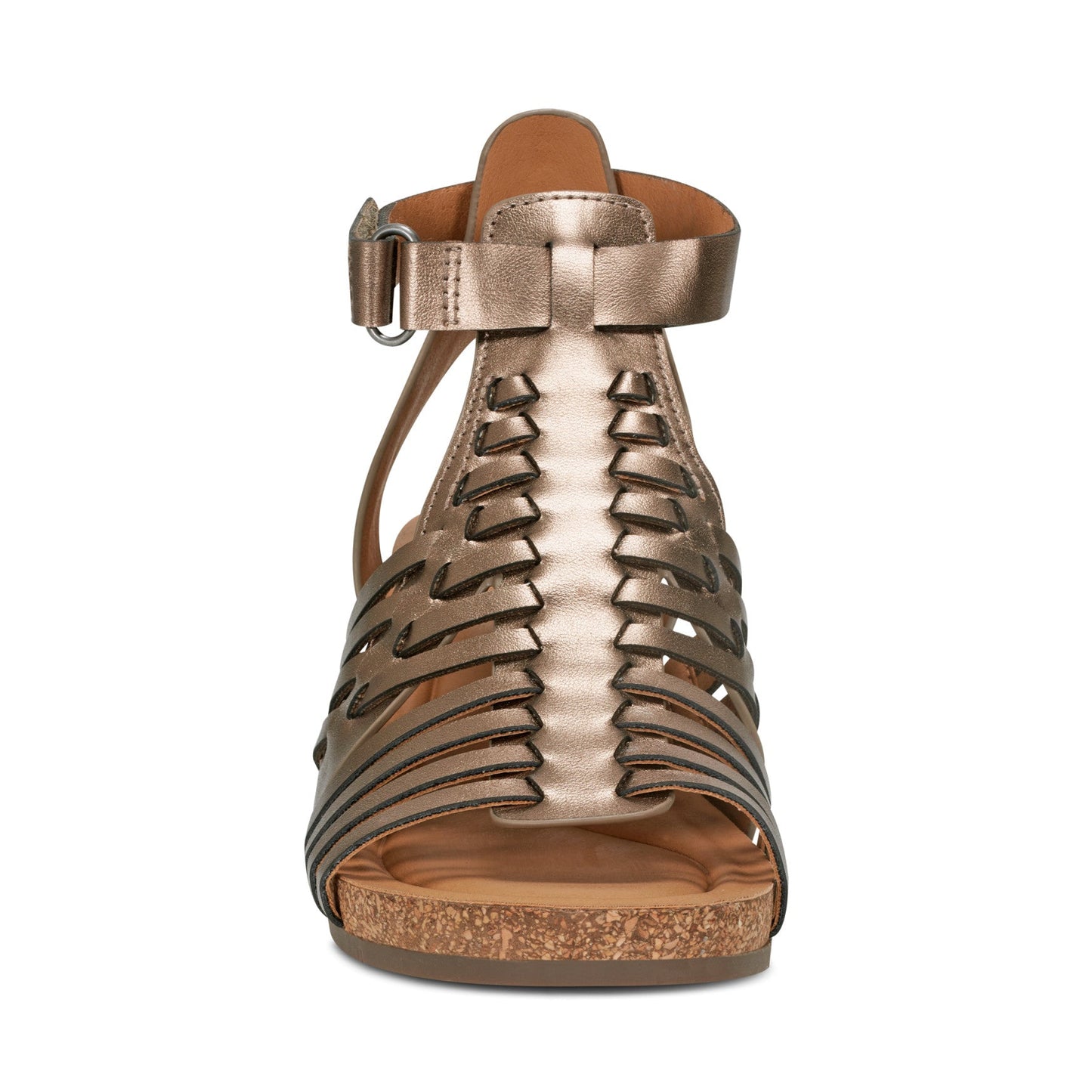 Earth Shoes Hattie Round Toe Strappy Wedge Sandals