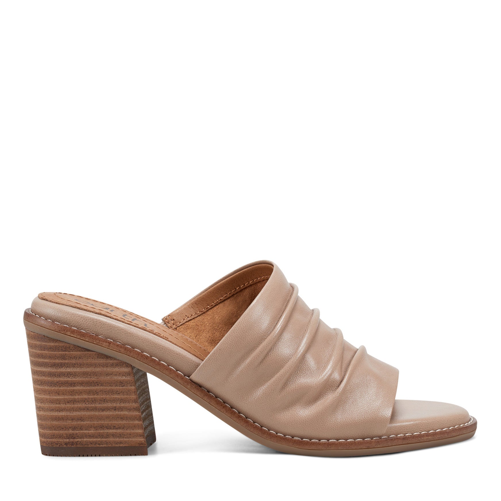 Earth Shoes Adara Ruched Slip-On Dress Sandals