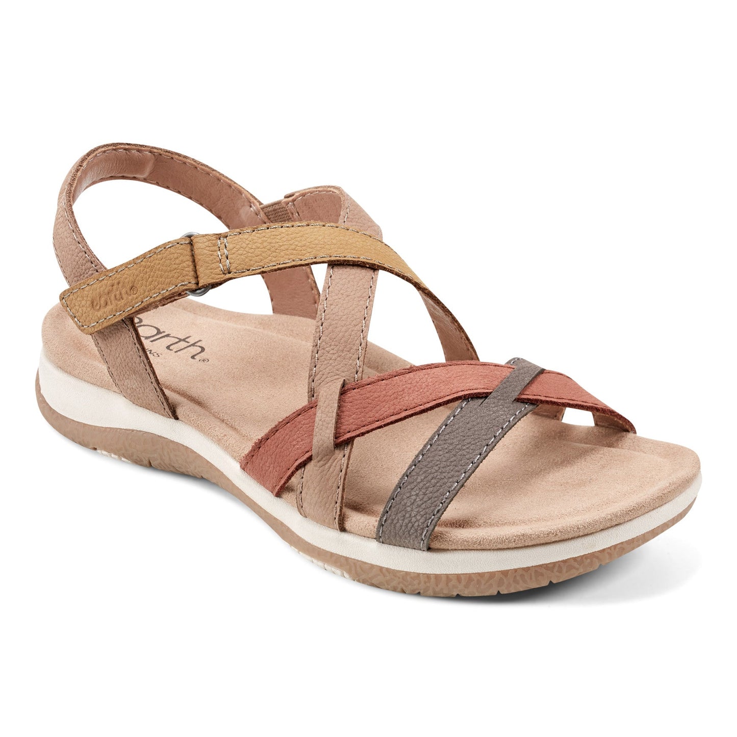 Earth Shoes Sterling Casual Strappy Round Toe Flat Sandals