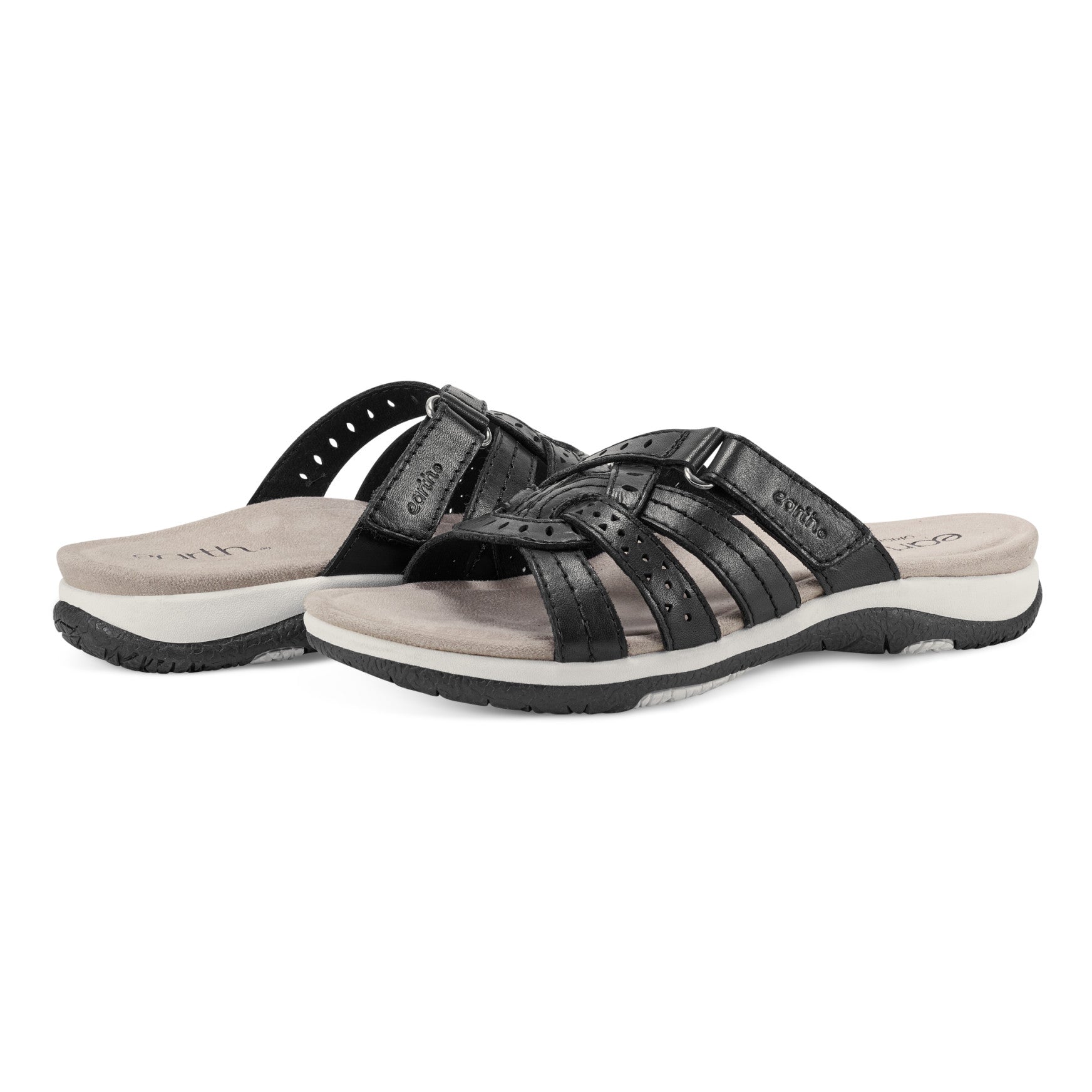 Earth Shoes Sassoni Strappy Casual Slip-On Flat Sandals