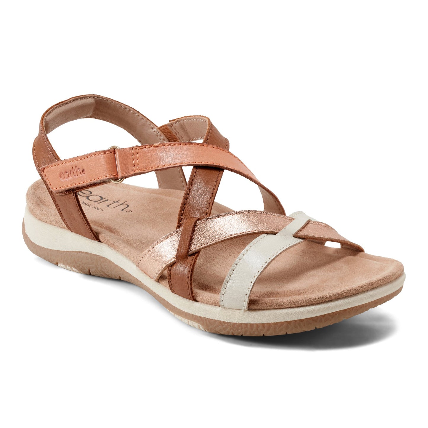 Earth Shoes Sterling Casual Strappy Round Toe Flat Sandals