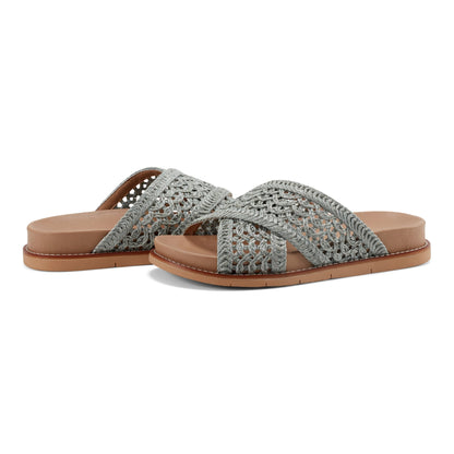Earth Shoes Flurry Round Toe Slip-on Flat Casual Sandals