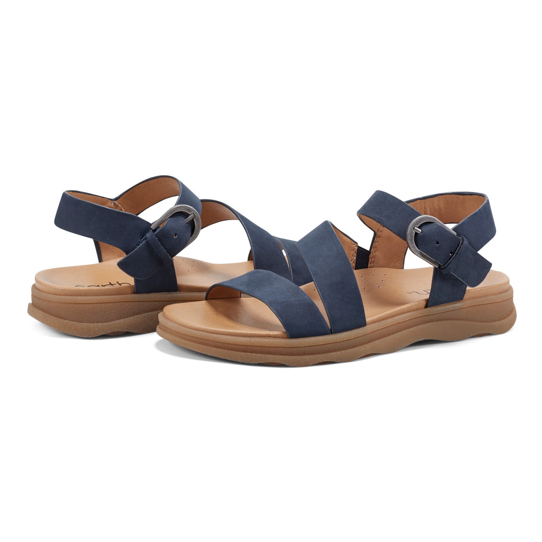 Earth Shoes Lainey Casual Strappy Round Toe Flat Sandals