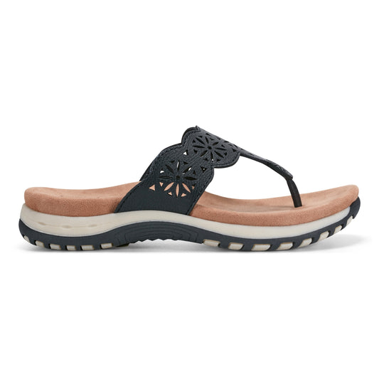 Earth Shoes Sadie Square Toe Casual Slip-on Flat Sandals