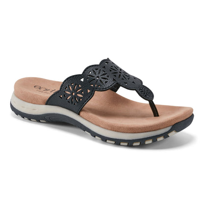Earth Shoes Sadie Square Toe Casual Slip-on Flat Sandals
