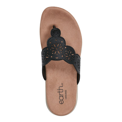 Earth Shoes Sadie Square Toe Casual Slip-on Flat Sandals
