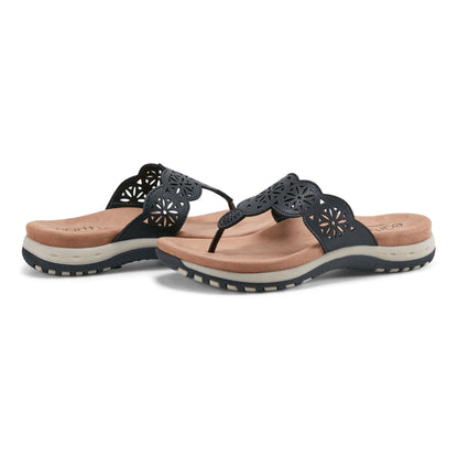 Earth Shoes Sadie Square Toe Casual Slip-on Flat Sandals