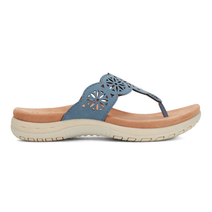 Earth Shoes Sadie Square Toe Casual Slip-on Flat Sandals