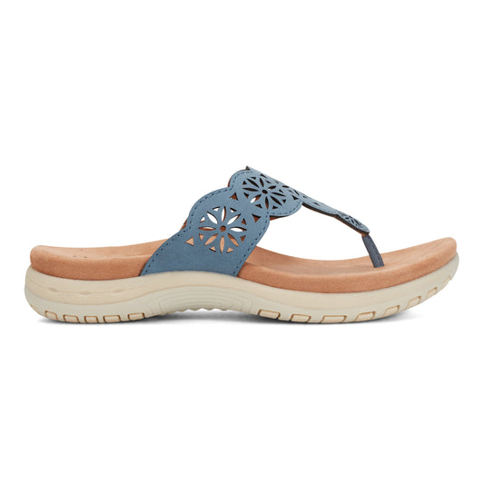 Earth Shoes Sadie Square Toe Casual Slip-on Flat Sandals