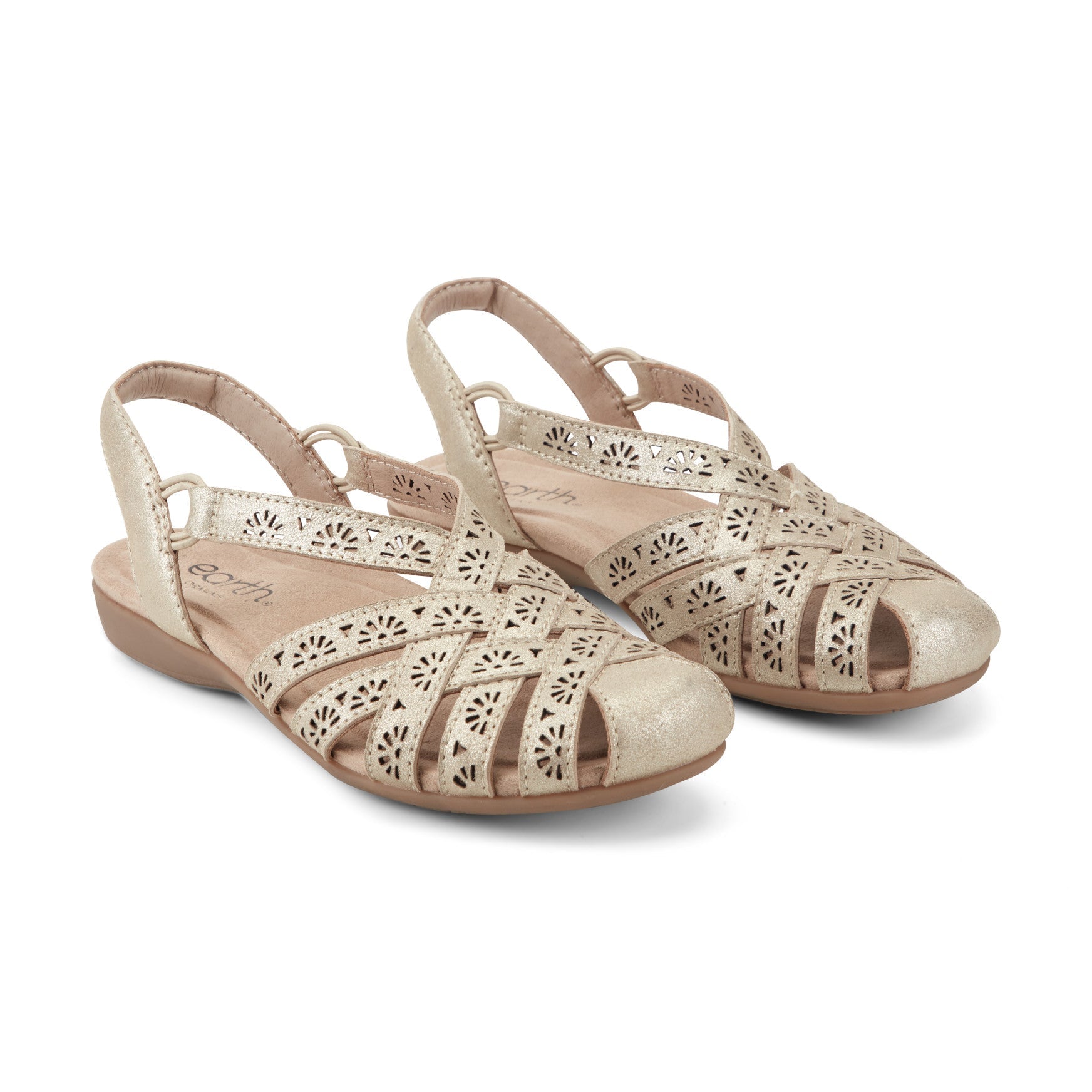 Earth Shoes Briel Round Toe Casual Slingback Flat Sandals