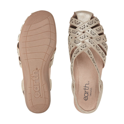 Earth Shoes Briel Round Toe Casual Slingback Flat Sandals