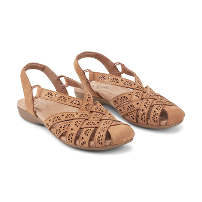 Earth Shoes Briel Round Toe Casual Slingback Flat Sandals