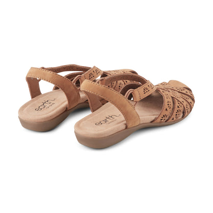Earth Shoes Briel Round Toe Casual Slingback Flat Sandals