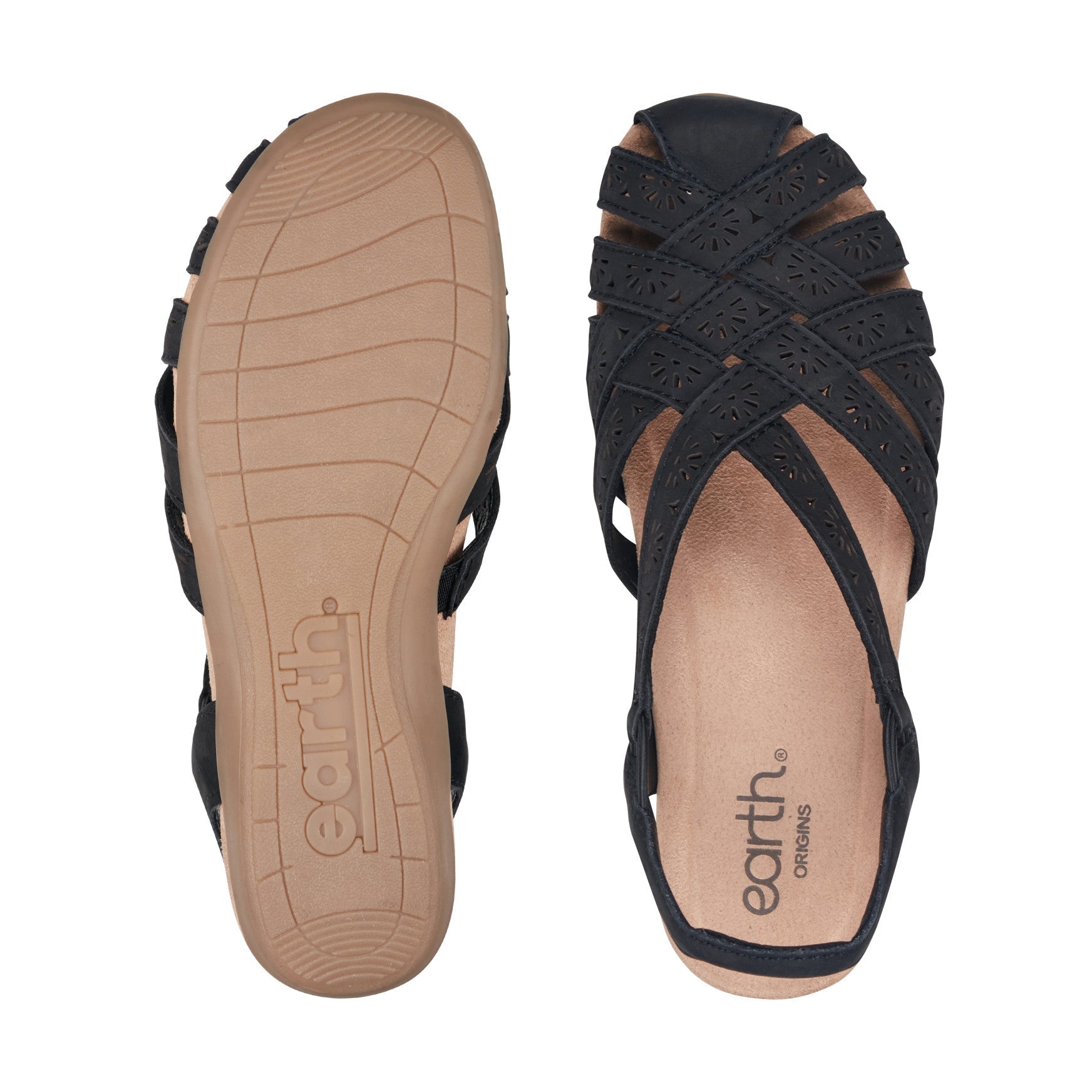 Earth Shoes Briel Round Toe Casual Slingback Flat Sandals