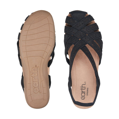 Earth Shoes Briel Round Toe Casual Slingback Flat Sandals