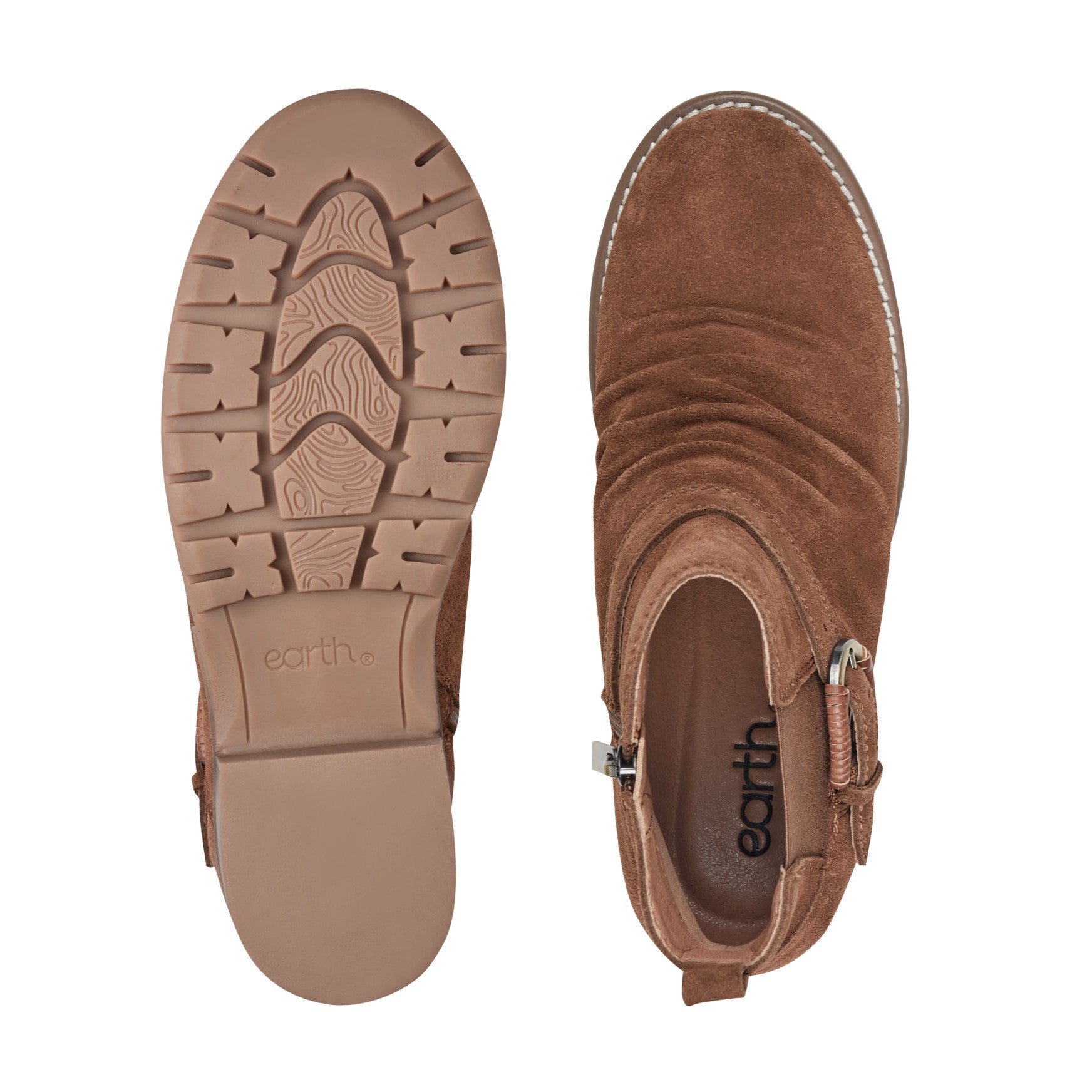 Earth Shoes Zane Suede Ruched Booties
