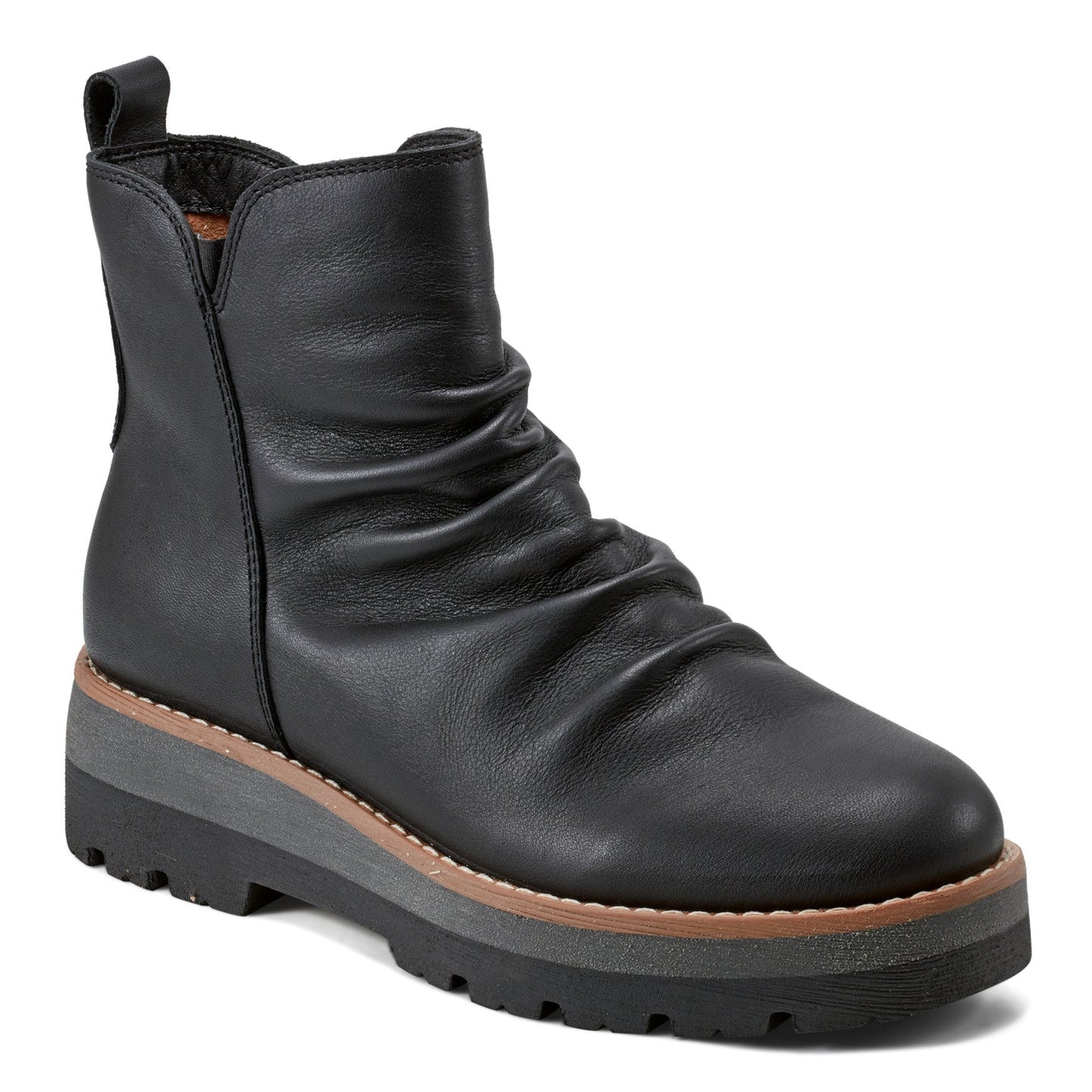 Earth Shoes Yonder Waterproof Ruched Lug Sole Casual Booties