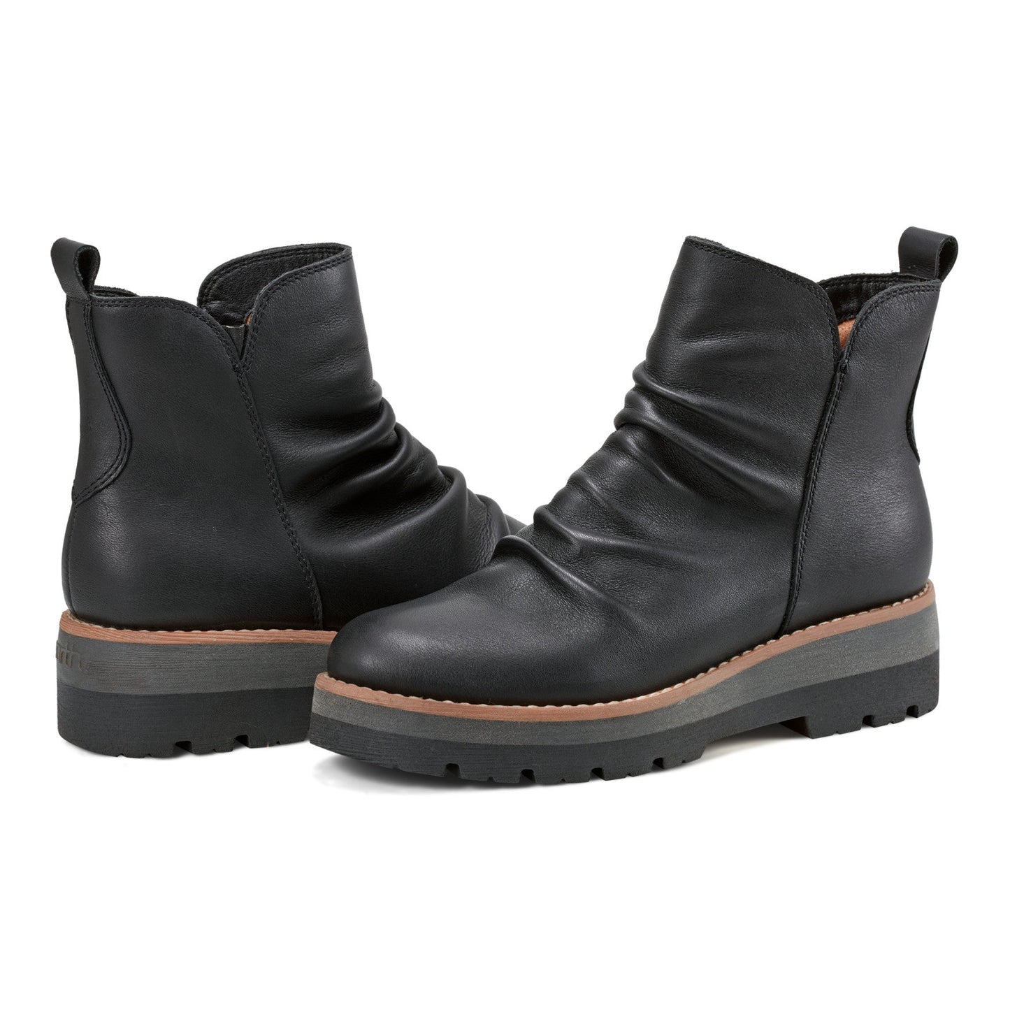 Earth Shoes Yonder Waterproof Ruched Lug Sole Casual Booties