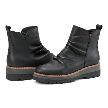 Earth Shoes Yonder Waterproof Ruched Lug Sole Casual Booties