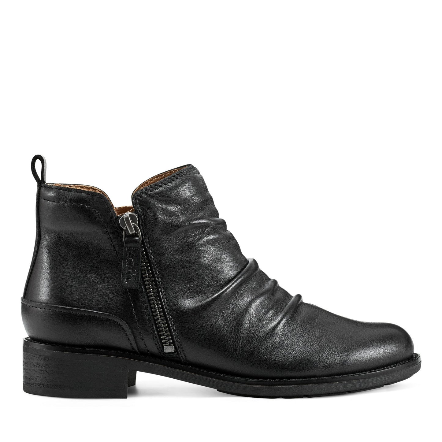 Earth Shoes Nadya Round Toe Ruched Casual Booties