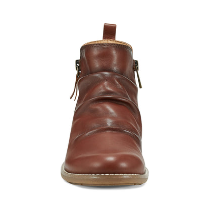 Earth Shoes Nadya Round Toe Ruched Casual Booties
