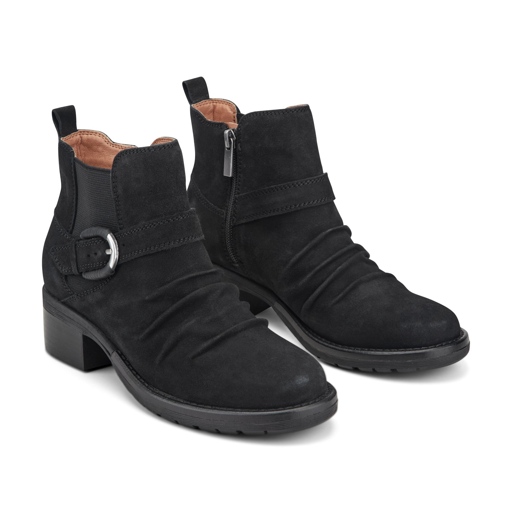 Earth Shoes Zane Suede Ruched Booties