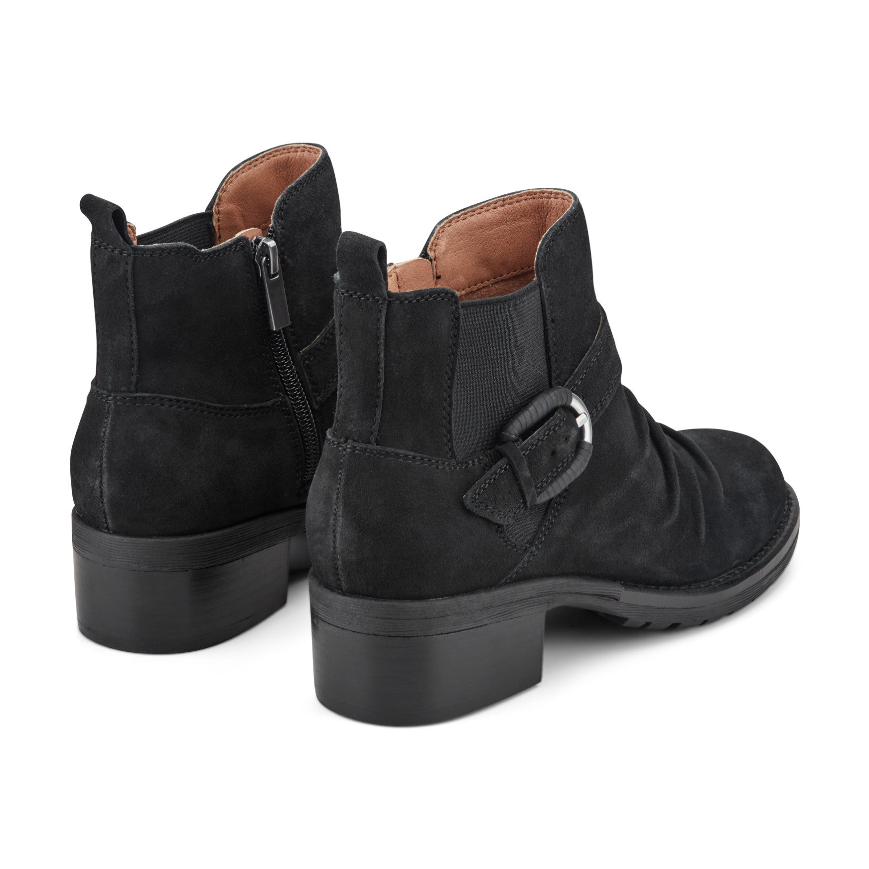 Earth Shoes Zane Suede Ruched Booties