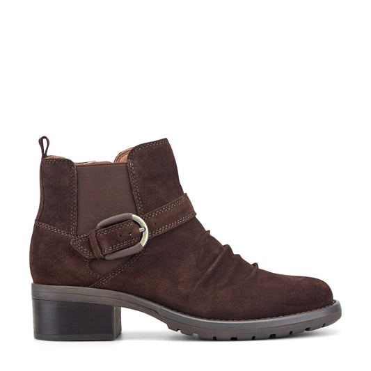 Earth Shoes Zane Suede Ruched Booties