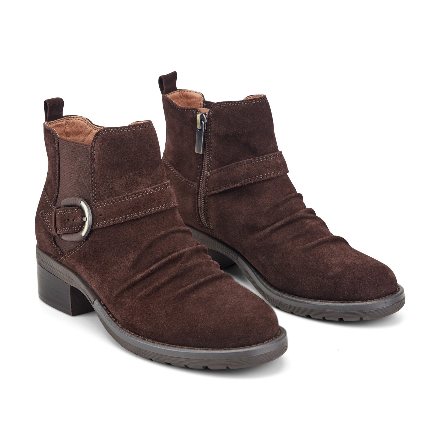 Earth Shoes Zane Suede Ruched Booties