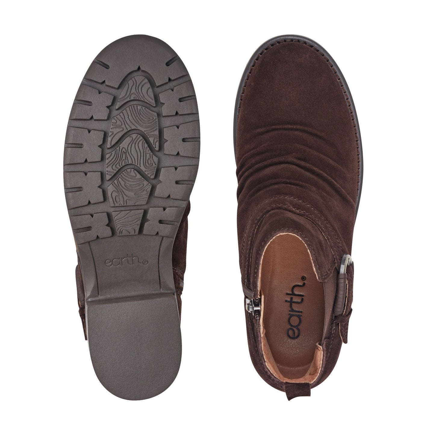 Earth Shoes Zane Suede Ruched Booties
