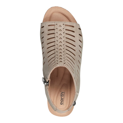 Earth Shoes Hana Round Toe Laser Cut Dress Sandals