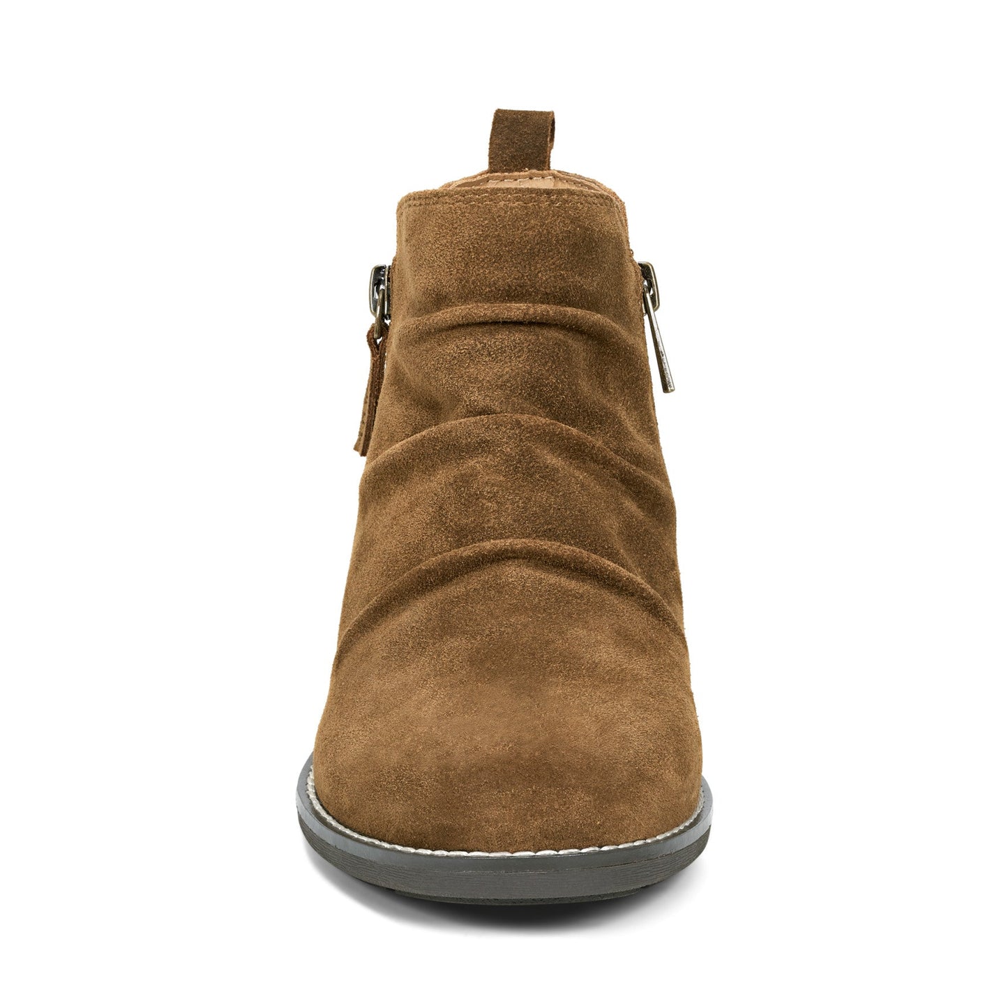 Earth Shoes Nadya Round Toe Ruched Casual Booties