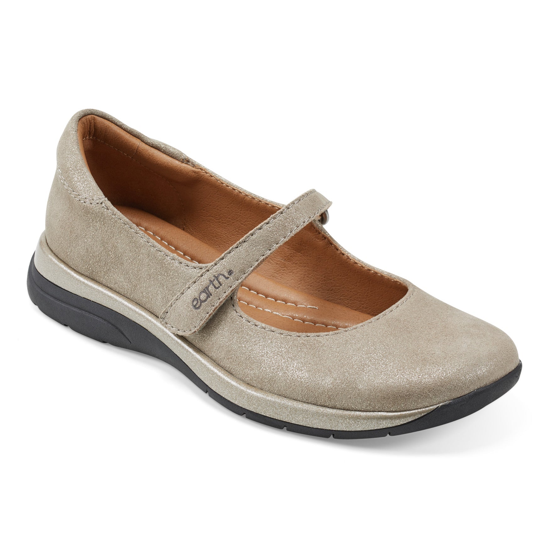 Earth Shoes Tose Lug Sole Square Toe Casual Ballet Flats