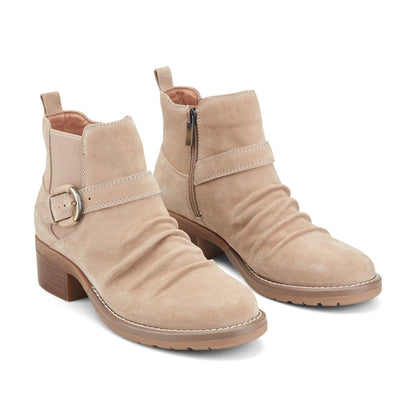 Earth Shoes Zane Suede Ruched Booties