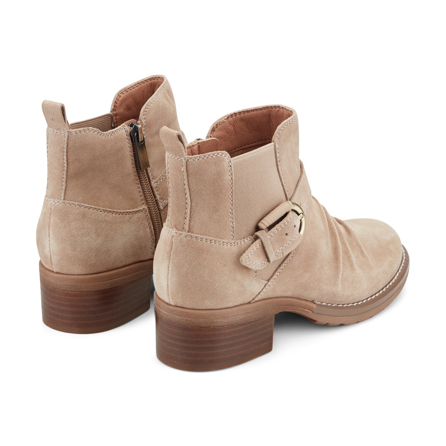 Earth Shoes Zane Suede Ruched Booties