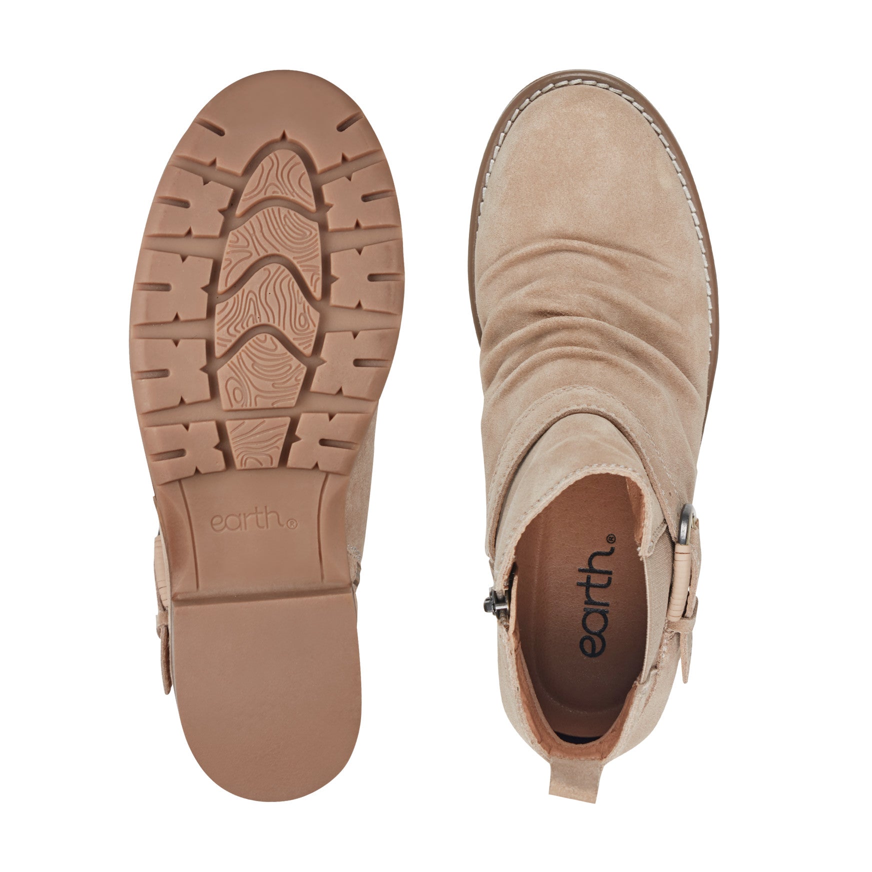 Earth Shoes Zane Suede Ruched Booties