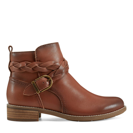 Earth Shoes Nicole Round Toe Stacked Heel Casual Booties
